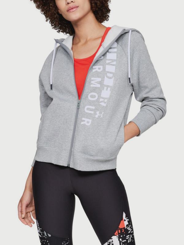 Mikina Under Armour Cotton Fleece WM FZ Šedá