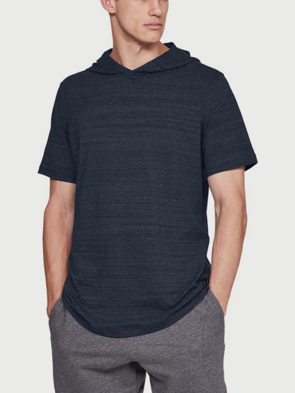 Tričko Under Armour Sportstyle Ss Hoodie Modrá