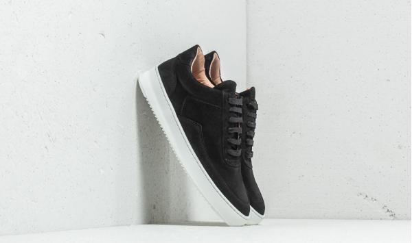 Filling Pieces Low Mondo Ripple Nardo Suede Black