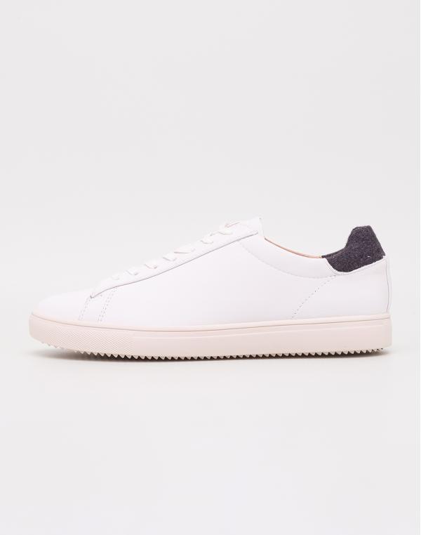 Clae Bradley White Tumbled Leather Black Wool 42,5