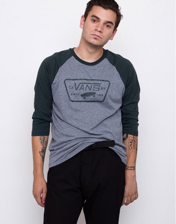 Vans Full Patch Raglan Heather Grey / Darkest Spruce M