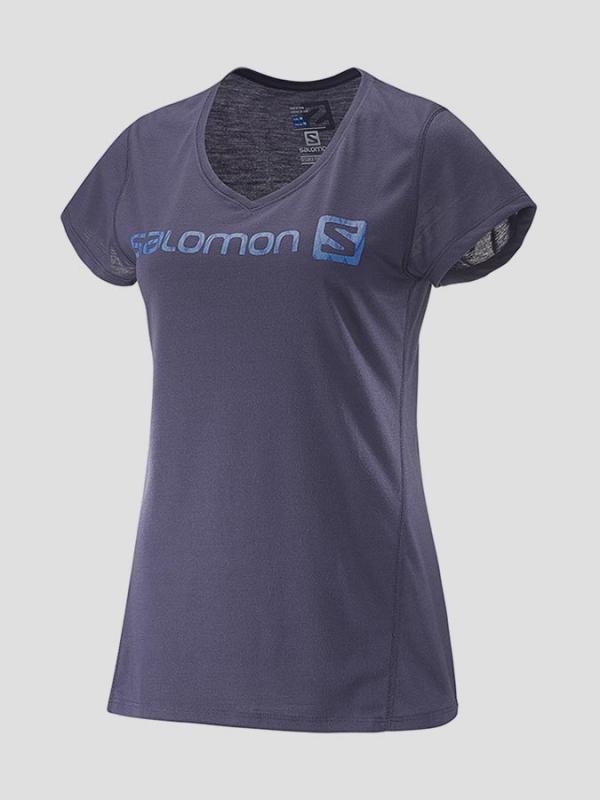 Tričko Salomon ELEVATE SS TECH TEE W NIGHTSHADE GREY Fialová