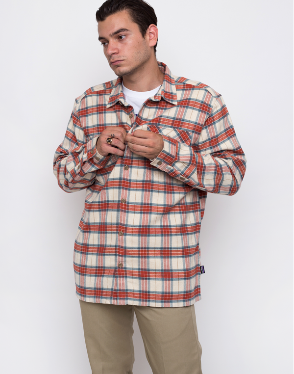 Patagonia Flannel Migration Plaid Small: Light Sesame L