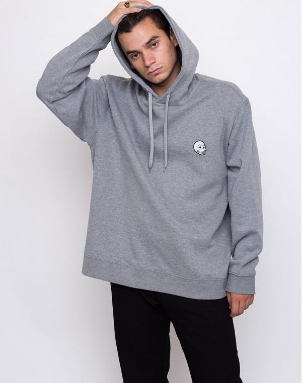 Cheap Monday Pullover Hood Skull Badge Grey Melange XL