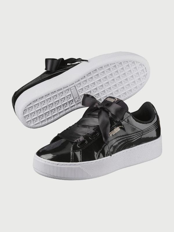 Boty Puma Vikky Platform Ribbon P Černá