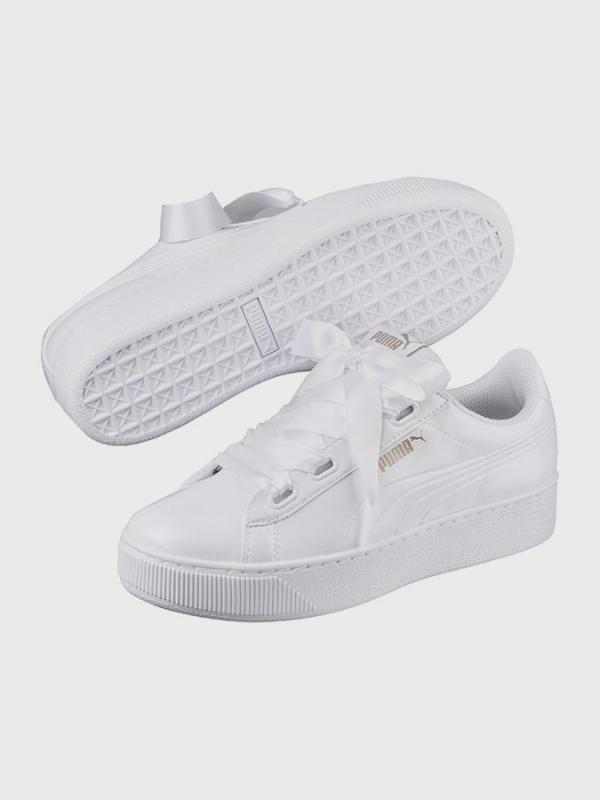 Boty Puma Vikky Platform Ribbon P Bílá