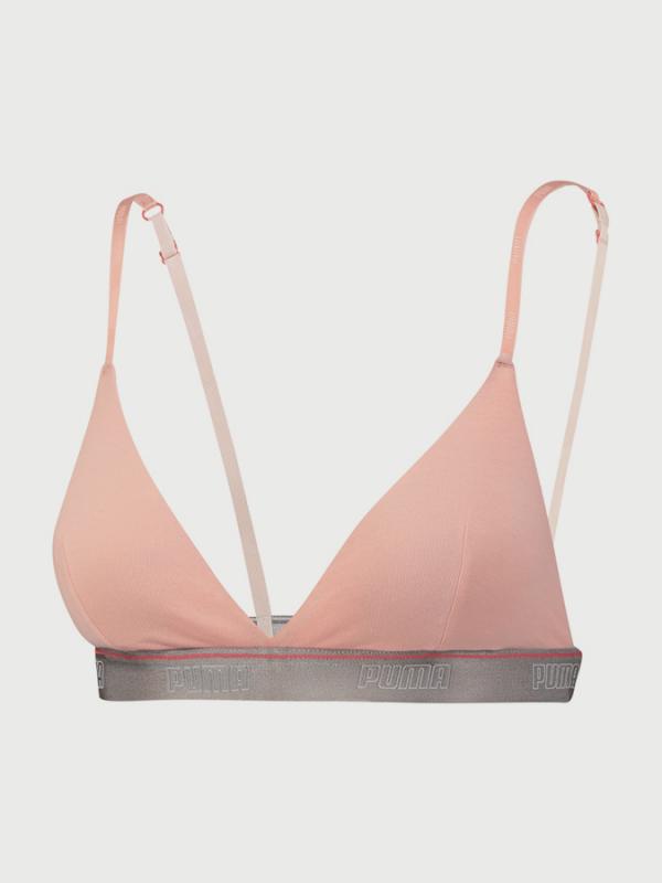 Podprsenka Puma Triangle Padded Bra 1P Růžová