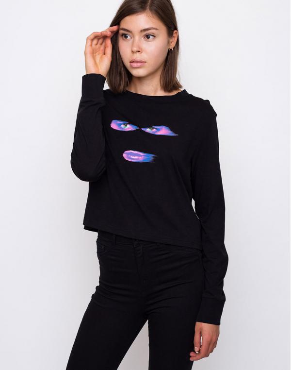 Cheap Monday Beside ls Tee Balaclava Eyes Black XS