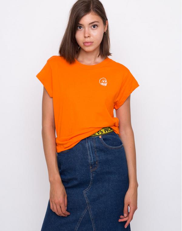 Cheap Monday Screen Top Tiny Skull Signal Orange S