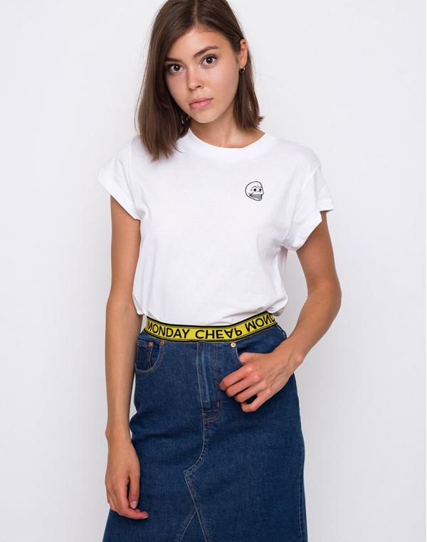 Cheap Monday Screen Top Tiny Skull White L