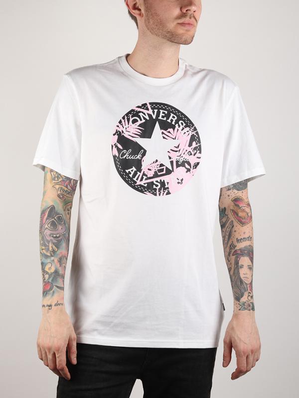 Tričko Converse M Palm Print Chuck Patch Tee Bílá