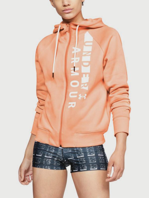 Mikina Under Armour Cotton Fleece WM FZ Oranžová