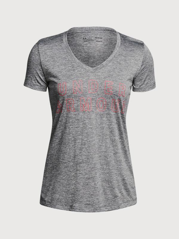 Tričko Under Armour Tech Graphic Twist SSv Šedá