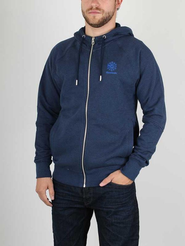 Mikina Reebok Classic F ZIP THROUGH HOODY Modrá