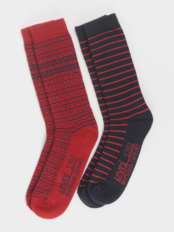 Ponožky LEVI'S 120Sf Regular Cut Graphic 2 Pack Barevná