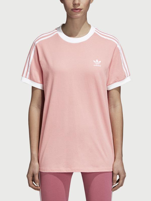Tričko adidas Originals 3 Stripes Tee Růžová