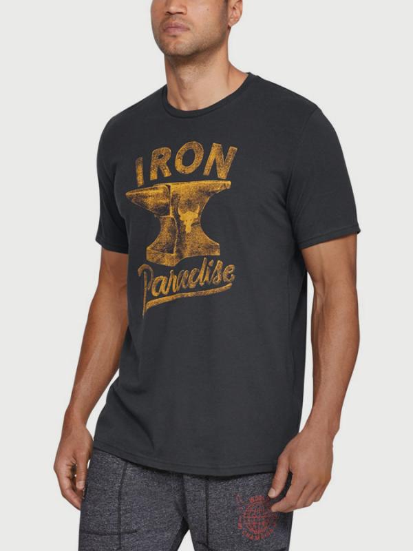 Tričko Under Armour Project Rock Iron Paradise SS T Černá
