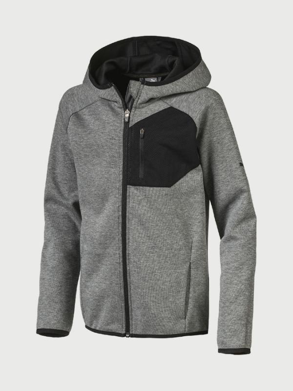 Mikina Puma TECH FZ Hoody Šedá