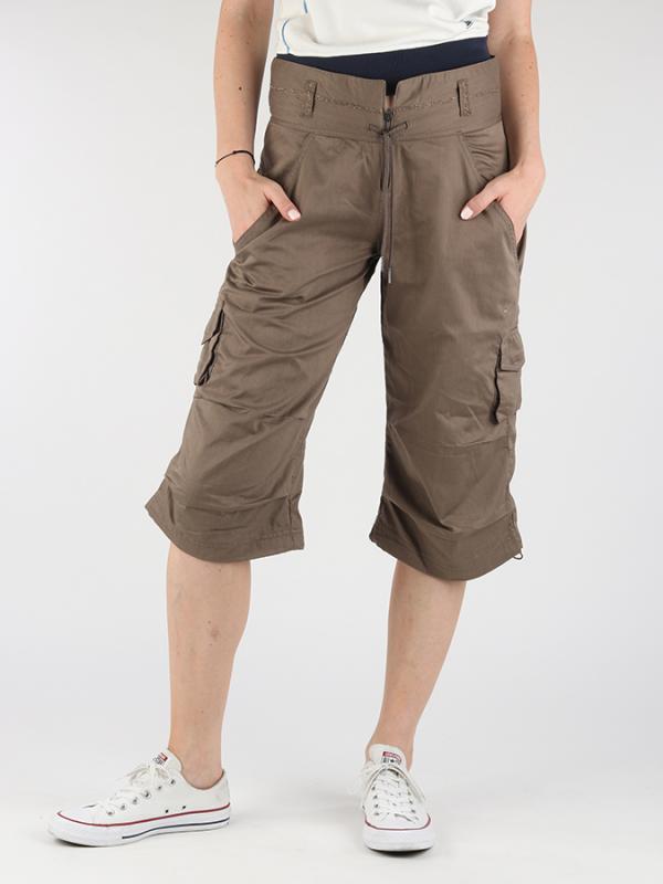 Kraťasy Nike FIT DANCE WOVEN CAPRI Hnědá