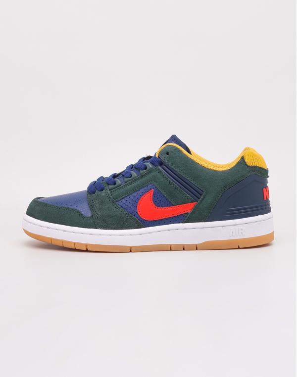 Nike SB Air Force II Low Midnight Green/ Habanero Red - Blue Void 42