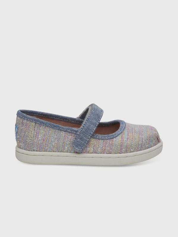 Boty Toms Pink M Twill Glimmer Tn M Jane Flat Šedá