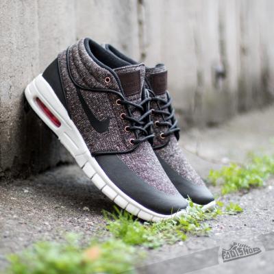 Nike Stefan Janoski Max Mid Baroque Brown/ Black - Laser Crimson