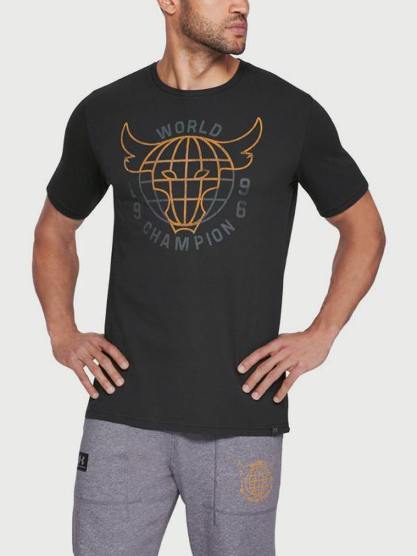 Tričko Under Armour Project Rock 96 World Champion SS T Černá