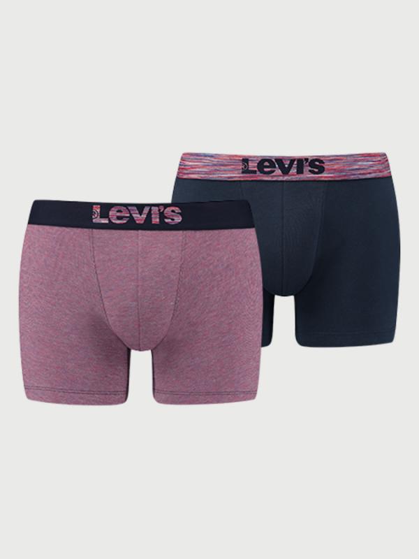 Boxerky Levi's® 200Sf Multicol Optic Illusion Boxer Brief 2 Pack Modrá