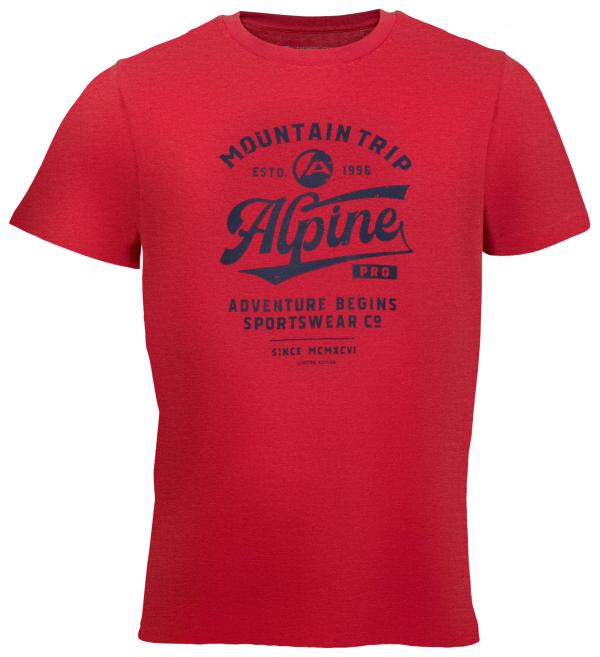 ALPINE PRO TIBERIO 6 ORANŽOVÁ / ČERVENÁ Pánské Triko S