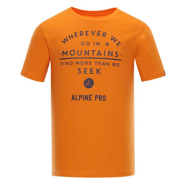 ALPINE PRO UNEG 5 ORANŽOVÁ / ČERVENÁ Pánské Triko L