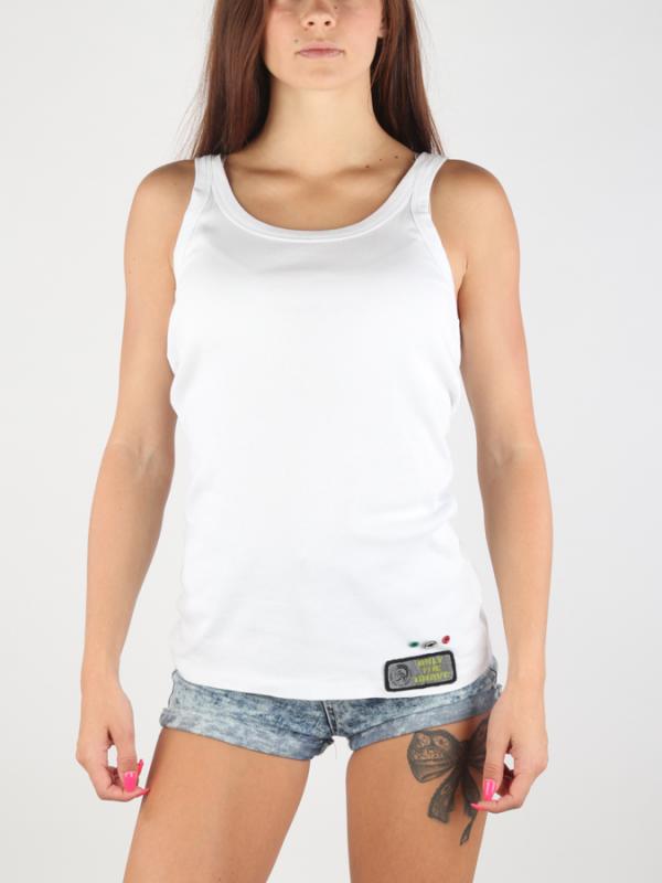 Tílko Diesel REBOOT-DENIM-TOP TOP Bílá