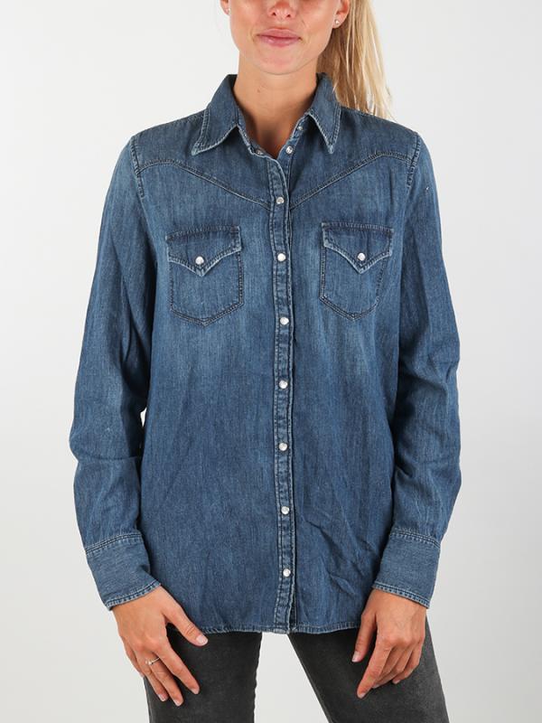 Košile Diesel DE-VIVY-STAR CAMICIA Modrá