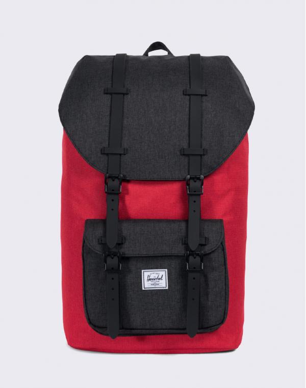Herschel Supply Little America Barbados Cherry Crosshatch/Black Crosshatch