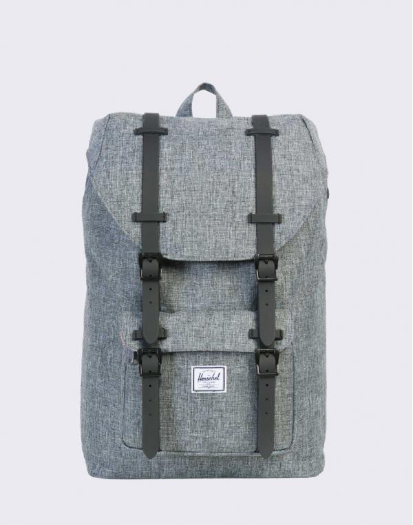Herschel Supply Little America Mid-Volume Raven Crosshatch/Black