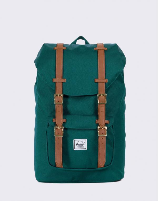 Herschel Supply Little America Mid-Volume Deep Teal/Tan Synthetic Leather