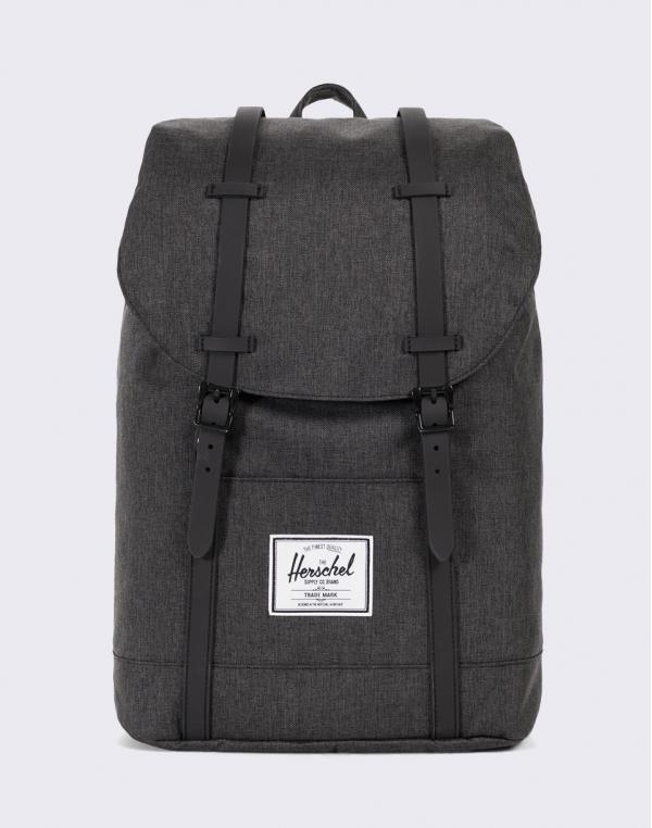 Herschel Supply Retreat Black Crosshatch/Black Rubber