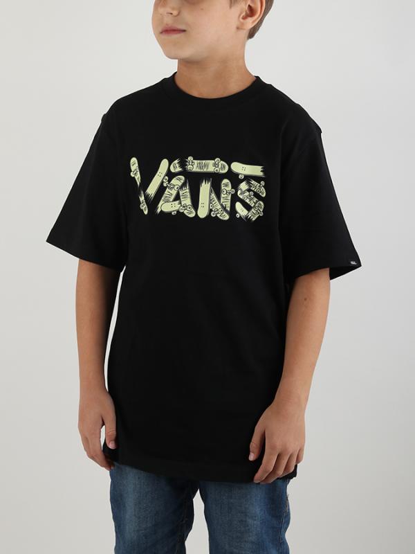 Tričko Vans By Focus Ss Boy Black (Glow) Černá