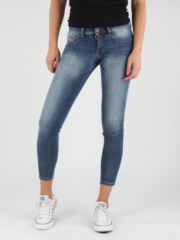 Džíny Diesel LIVIER-ANKLE PANTALONI Modrá
