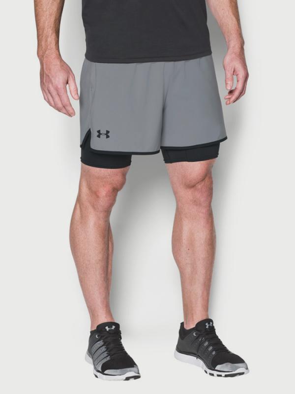 Kraťasy Under Armour Qlifier 2-In-1 Short Šedá