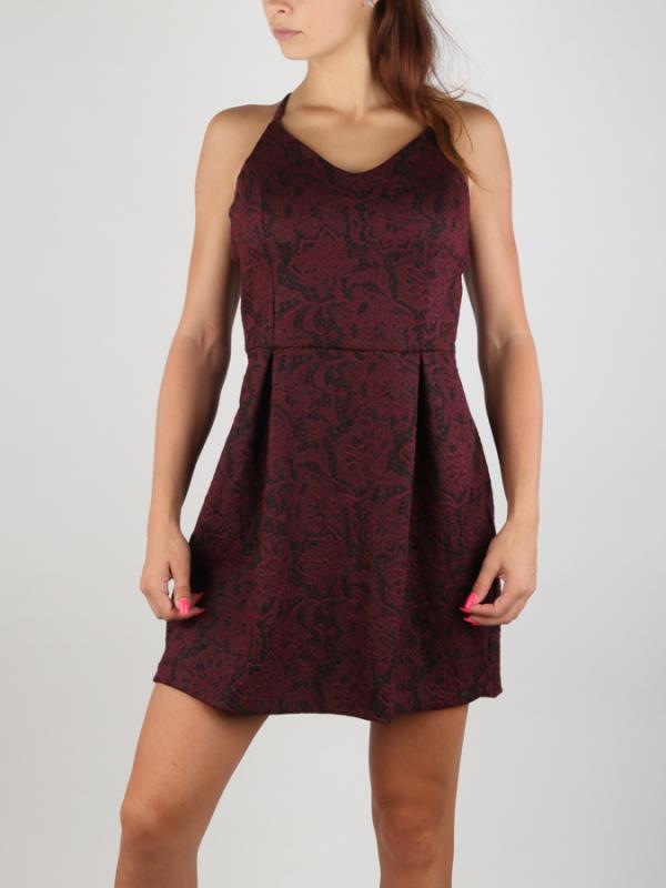 Šaty Superdry ALEXANDRA VEE SKATER DRESS Červená