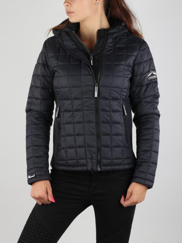 Bunda Superdry BOX QUILT FUJI JACKET Černá