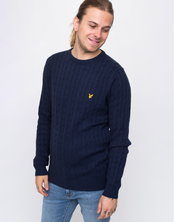 Lyle & Scott Cable Z56 Dark Navy Marl L
