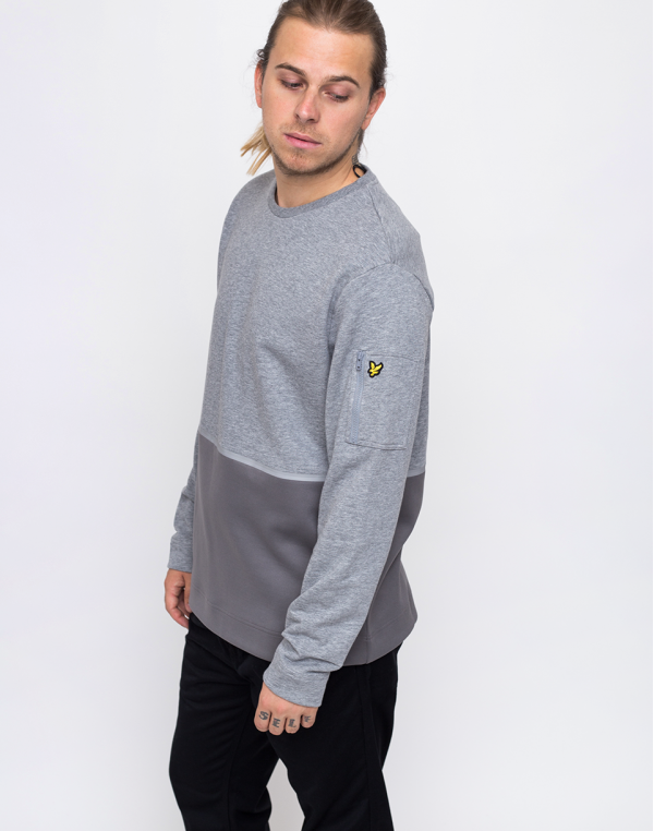 Lyle & Scott Fabric Mix T28 Mid Grey Marl L