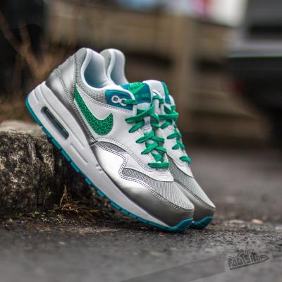Nike Air Max 1 (GS) White/ Blue Lagoon- Electric Green