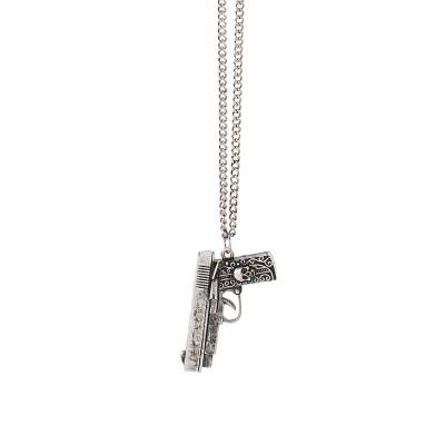 Icon Brand Burnished Silver Moveable Gun Necklace