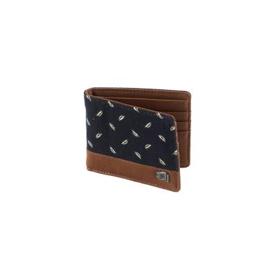 Icon Brand Santa Monica Black Wool With Cream Wallet