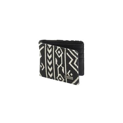 Icon Brand Ethiopia Black and White Canvas Fold Wallet