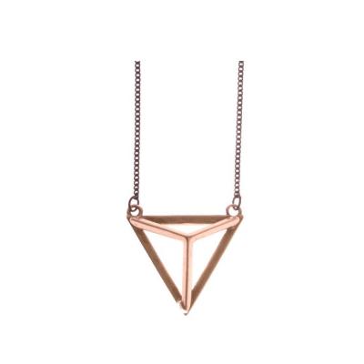 Icon Brand Antique Copper Prism With Matte Black Necklace