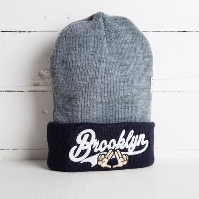 Cayler & Sons WL Good Fellaz Old School Beanie Grey Heather/ Navy/ White