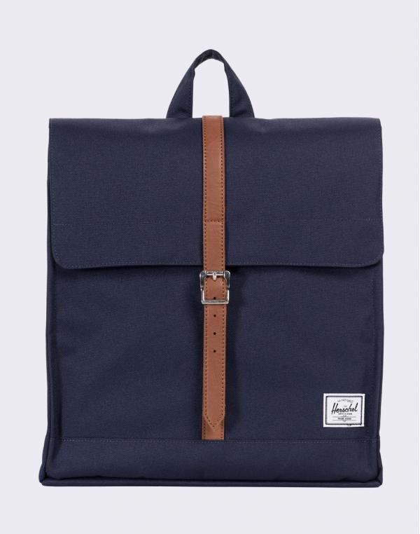 Herschel Supply City Mid-Volume Peacoat/Tan Synthetic Leather